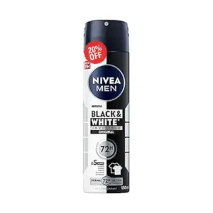 NIVEA SPRAY M BLACK&WHI INVISIBLE 150ML 20%