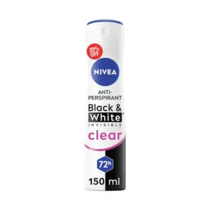 NIVEA SPRAY W BLA&WHI INVISIBLE 150ML20%