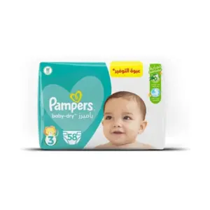 PAMPERS 3*58PCS