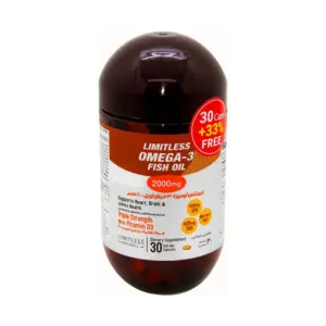 Limitless Omega3 Fish Oil 2000 Mg 30 Tab + 33% Free