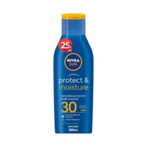 NIVEA SUN PROTECT&MOISTURE LOTION SPF30 200ML OFFER