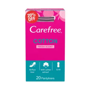 CARE FREE COTTON NORMAL FRESH SCENT 20PCS  OFF20%