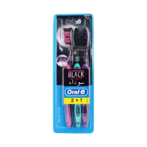 ORAL B ALLROUNDER BLACK (M) 2+1 TOOTH BRUSH