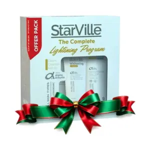 STARVILLE WHITENING CREAM60GM+CLEANSER200ML+ROLL-ON60ML OFF
