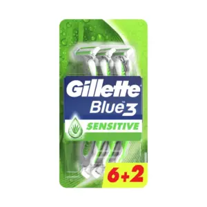 GILLETTE BLUE3 SENSITIVE 6+2PCS