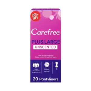 CARE FREE LARGE UNSCENTED 20PCS  OFF20%