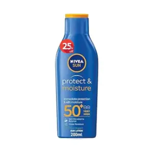 NIVEA SUN PROTECT&MOISTURE LOTION SPF50 200ML OFFER