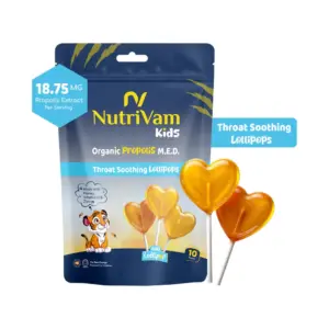NUTRIVAM KIDS THROAT SOOTHING LOLLIPOPS 10PIE