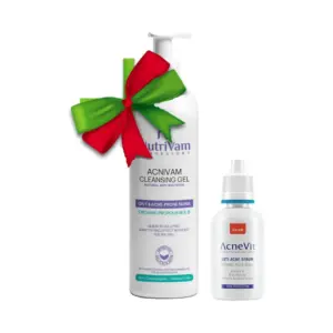 NUTRIVAM GEL WASH OILY&ACNE-PRONE SKIN 300ML+ACNEVIT SERUM 20ML