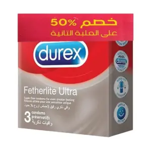 DUREX FETHERLITE ULTRA 3PCS 1+1 50%OFF
